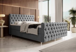 yourhouse24 Boxspringbett Chester Plus (Bonell-Matratze und Topperr), mit zwei Bettkästen