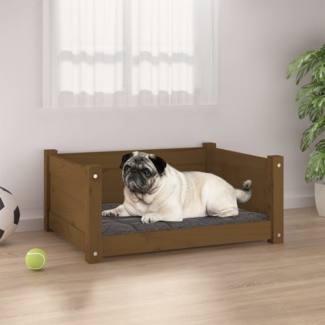 vidaXL Hundebett Honigbraun 65,5x50,5x28 cm Massivholz Kiefer 821450