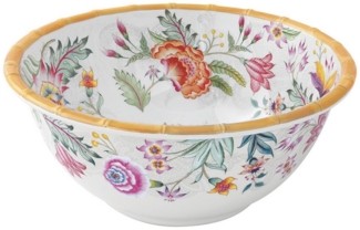 EasyLife Salatschüssel Osaka, Melamin, Spülmaschinengeeignet, Mehrfarbig, Motiv: Blumen