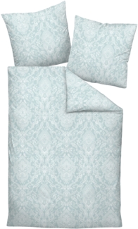 Janine Interlock-Jersey Bettwäsche 135x200,80x80 2 teilig Carmen S 55108-06-500 grün türkis
