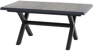 Siena Garden Sincro Tisch, ausziehbar, 160/200x90 cm ? Aluminium (matt anthrazit) & Keramik (washed-