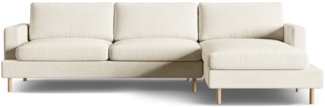 Micadoni Ecksofa Aliya 5-Sitzer Rechts Samt Beige