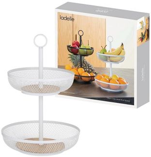 Ladelle Etagere, Eisen/Kiefer, 2 Etagen, Modern, Robust, aus Eisen und Kiefer, 31,5x31,5x45cm