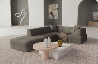 Sofa Dreams Loungesofa Granada L Form Lang Design Ecksofa Samtstoff, 4-Sitzer, Stoffbezug, viele Farben