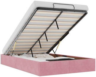 vidaXL Ottoman-Bett ohne Matratze Rosa 120x200 cm Samt 3310960