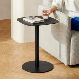 Beistelltisch Nastätten 50x40x40 cm Schwarz [en. casa]