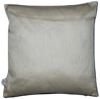 Einfarbig Kissenbezug mit unsichtbarer Reißverschluss in Creme, 100% weiche Dupionseide Kissenhülle für Sofa & Bett Kissen - 40cm x 40cm