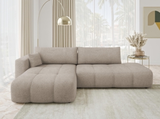 Ecksofa Furyn O Boucle (Farbe: Coral 50, Seite: Links)