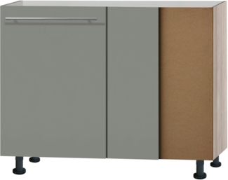 OPTIFIT Eckunterschrank Bern 100 cm breit, mit 1 Tür mit höhenverstellbaren Füßen, mit Metallgriff