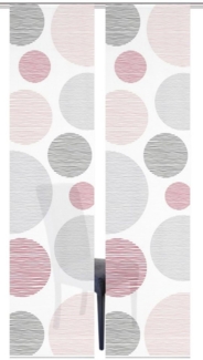 Vision S Schiebegardine 2ER SET BORDEN (2 St), Paneelwagen, halbtransparent, HxB: 260x60, Schiebevorhang 2er Set Digitaldruck