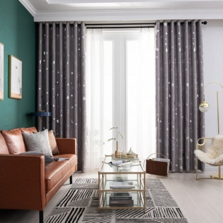 BYSURE Vorhang (2 St), Vorhang Mond Sternenvorhänge 2 Stück mit Ösen