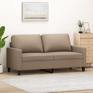 vidaXL 2-Sitzer-Sofa Cappuccino-Braun 140 cm Kunstleder 359141