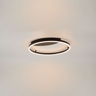 s.luce LED Ring Wandlampe & Deckenleuchte Dimmbar modern rund Schwarz Ø 60cm