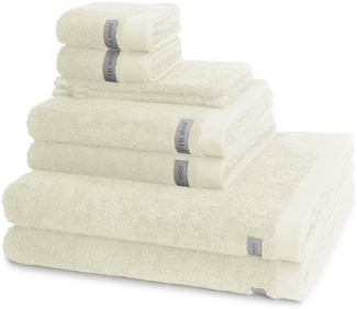 Ross Sinfonie 8 tlg. Frottier-Set - 2 X Handtuch (50 X 100cm), 2 X Duschtuch (70 X 140cm), 2 X Gästetuch (30 X 50cm), 2 X Waschhandschuh (16 X 22cm) - 500 g/m2 - Natur