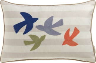 TOM TAILOR HOME Dekokissen Birds, bestickt, mit Naturfaseranteil