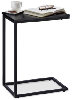 Beistelltisch schwarz mit Metallgestell