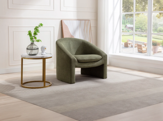 Vente-unique - Sessel - Stoff - Grün - OSSANA