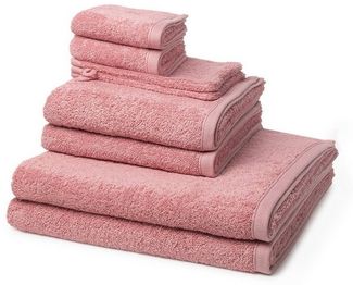 Ross Vita 8 tlg. Frottier-Set - 2 X Handtuch (50 X 100cm), 2 X Duschtuch (70 X 140cm), 2 X Gästetuch (30 X 50cm), 2 X Waschhandschuh (16 X 22cm) - 520 g/m2 - Altrosa