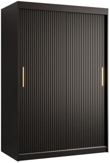 Kleiderschrank Kirtan Slim 1 120 (Farbe: Schwarz, Größe: 120 cm)