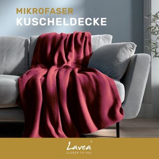 Wohndecke Kuscheldecke, Fleecedecke, Wolldecke flauschig und weich, Lavea, Sofadecke, Atmungsaktiv & Hautfreundlich, Decke