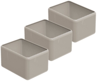 ROTHO Aufbewahrungsbox Madei 3er-Set Aufbewahrungsbox 13l, Kunststoff (PP recycelt) BPA-frei