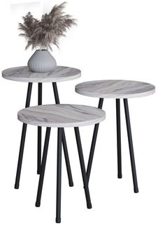 VCM Beistelltisch & Couchtisch Mirola 919025 Weiß H. 52 x B. 34 x T. 34 cm