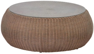 Vente-unique - Gartentisch - Polyrattan - Braun - WHITEHEAVEN von MYLIA