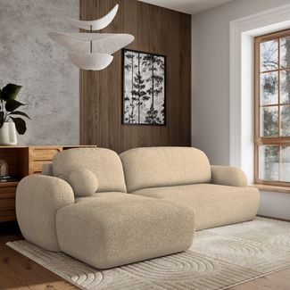 Masseno Ecksofa MODENZA mit Schlaffunktion L-Form, Sofa mit Bettkasten