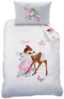 Baby Flanell Wende Bettwäsche Disney Bambi 100 x 135 cm Biber