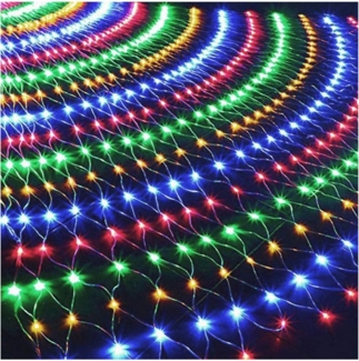Qualra LED-Lichterkette LED Lichternetz Lichterkette 8 Beleuchtungsmodi, 1.5x1.5M/2x2M/3x2M/6x4M Anschließbar Für Weihnachtsfeier-Dekor