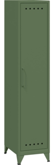 Bisley Fern Locker Garderobenschrank aus Metall | Spind mit Kleiderstange & Hutfachboden im Retro-Instustrial Design in olivgrün, FERLOC-623