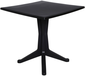 Dmora Außentisch Agostini, festes quadratisches Regal, Mehrzweck-Gartentisch, 100 % Made in Italy, 70 x 70 x 72 cm, Anthrazit