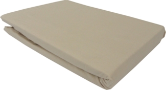 Bettwaesche-mit-Stil Jersey Spannbettlaken beige 90 – 100x200