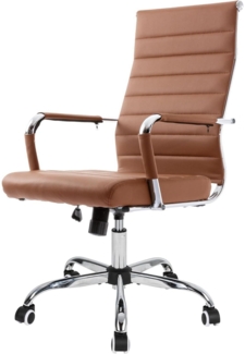 Bürostuhl Ergonomisch mit Wippfunktion bis 150 kg belastbar Braun