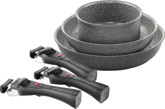 Ballarini Ballarini Torre Set bestehend aus 2 Bratpfannen (24 + 28 cm) + Stielkasserolle 16 cm 1029410