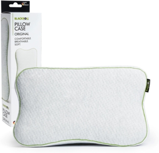 BLACKROLL® PILLOW CASE ORIGINAL, Kissenbezug 30x50 cm für RECOVERY PILLOW, atmungsaktiver Kopfkissenbezug aus weichem Material, formstabile Kissenhülle ohne Faltenbildung, Made in Germany, Weiß/Grün