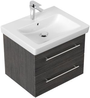 Badmöbel mit Villeroy & Boch Subway 2.0 Waschbecken 60 cm anthrazit gemasert : Anthrazit gemasert