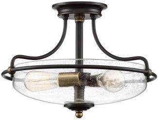 Elstead Lighting Griffin 3-Light Semi-Flush Light Deckenleuchte Bronze