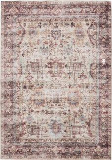 Interiyou Teppich Gent, Rechteckig, Höhe: 5 mm, Vintage Kurzflor für Wohnzimmer, Schlafzimmer, waschbar, rutschfest