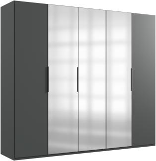 Falttürenschrank >Everly< in Graphit - 250x216x58cm (BxHxT)