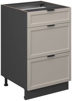 Küchenunterschrank Fame-Line GrauBeige 50 cm ohne Arbeitsplatte Vicco