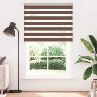 vidaXL Zebrarollo Braun 140x200 cm Stoffbreite 135,9 cm Polyester 4014373