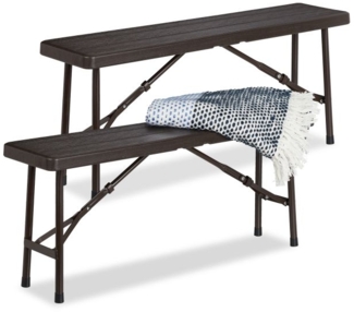 Bierbank 2er Set Holzoptik 10035741