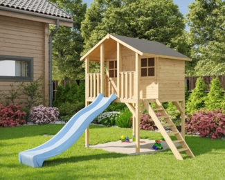 Stelzenhaus Tom / Toby mit Rutsche pastell blau