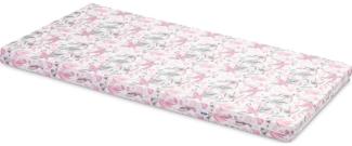 Sensillo Mattress foam birds pink 120 x 60 cm