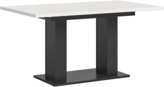 Kulissen-Esstisch >Motion< ausziehabar 190cm, Grau / Weiß - 150/190x76x90cm (BxHxT)