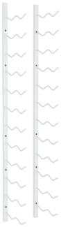 vidaXL Wand Weinregal für 24 Flaschen Weiß Eisen 340883