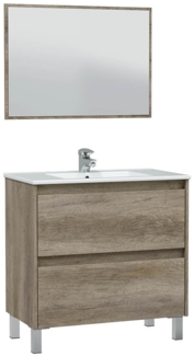 Waschbeckenunterschrank >DAKOTA< in Nordik - 80x80x45 (BxHxT)
