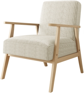 'Wikez' Sessel Cord, Beige, 76 x 59 x 67 cm