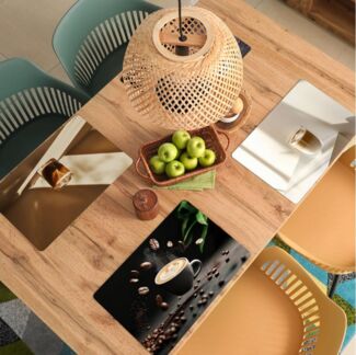 MuchoWow Platzset Kaffee - Modern, (6-St), Platzsets, Tischset, Abwaschbar, Tischsets, Platzdeckchen